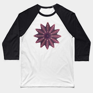 Spirograph Brilliant Kaleidoscope Pattern Stacked Baseball T-Shirt